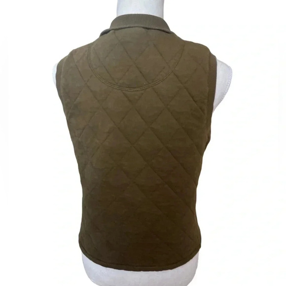 Two Dog Island quilted zip vest – olive/army green, cotton shell, size S - Picture 5 of 10